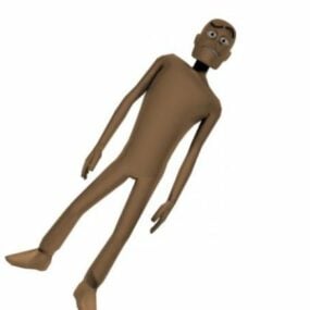 Cartoon Man Character With Rigged 3d model