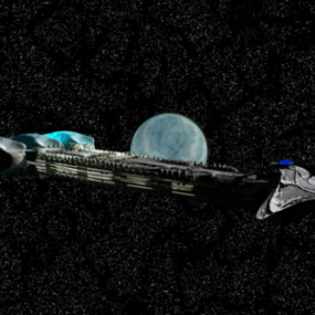 Space Battle Cruiser 3d model