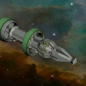 โมเดล 3 มิติยานอวกาศยานอวกาศแห่งอนาคตของ Merchant Starship