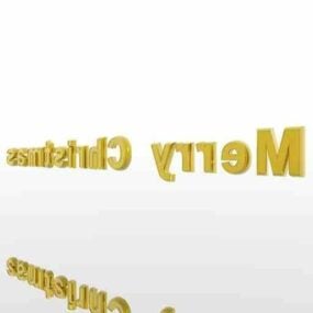 Decorazione del testo con caratteri speciali dell'alfabeto Modello 3d