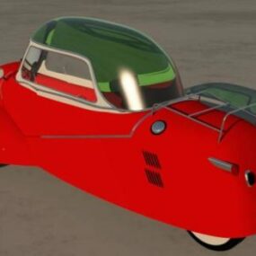 نموذج السيارة العتيقة Messerschmitt Kr200 ثلاثي الأبعاد