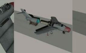 Sovjet-gevechtsvliegtuigen Mig 15 3D-model