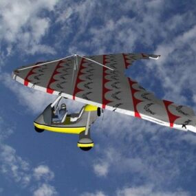 小型滑翔机飞机3d模型