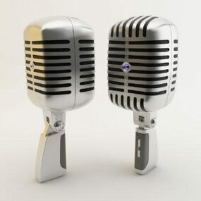 3д модель микрофона Shure