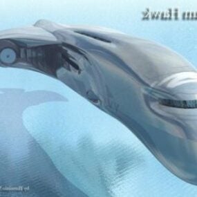 Hawkcraft Futuristic Spacecraft 3d model