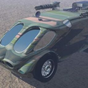 3D-Modell eines militärischen Angriffswagens