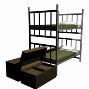 Military Rack With Package 3d model