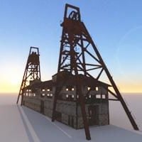 Industriële lift Mijnlift 3D-model