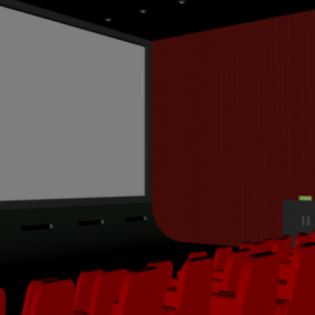 Modelo 3d de mini sala de cinema