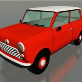 نموذج سيارة سيدان صغيرة كلاسيكية ثلاثية الأبعاد