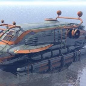 Військова міні-підводний човен 3d модель
