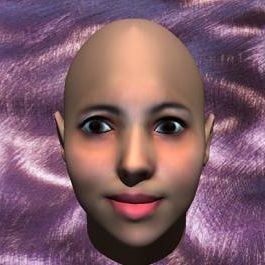 Жіноча голова без волосся 3d модель