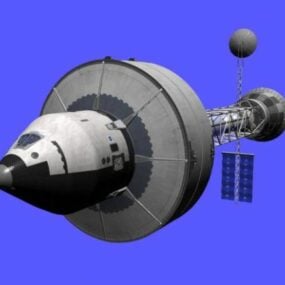 צילינדר תחנת חלל מודולרית דגם תלת מימד