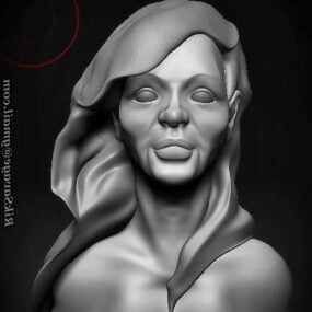 Misty Girl Sculpture Character 3d model