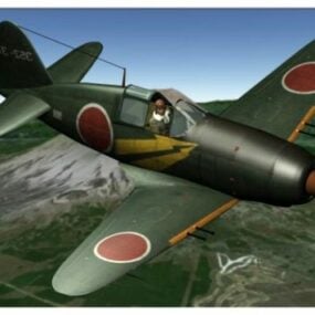 Máy bay chiến đấu Mitsubishi Raiden mô hình 3d