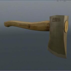 現代の斧の枝ツリーハンドル3Dモデル