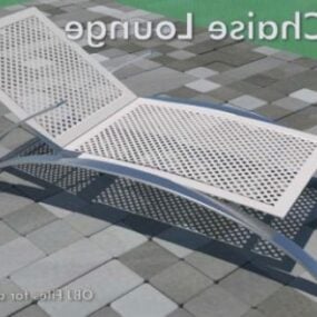 Modern Chaise Lounge On Floor 3d model