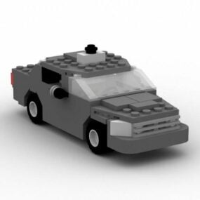 Modular Lego Brick Car 3d model