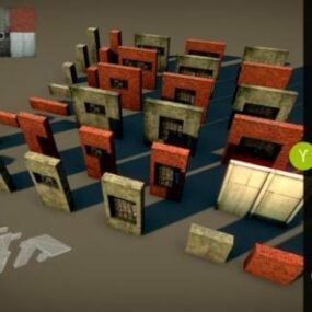 Scifi City Building Scenery 3D-malli