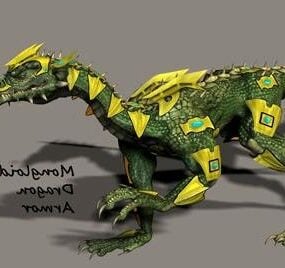 Personnage d'armure de dragon modèle 3D