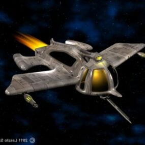 Vulcan Futuristic Spacecraft 3d model