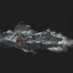 Mutterschiff-Scifi-Raumschiff-3D-Modell