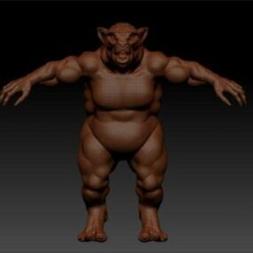 نموذج شخصية Orc Monster ثلاثي الأبعاد