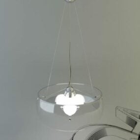Glass Lamp With Bulbs 3d model