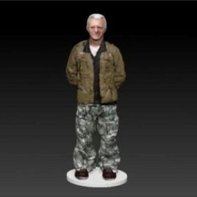 Starší muž lidský charakter 3D model