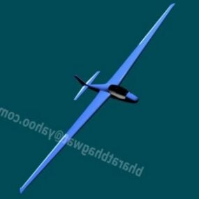 Modelo 3d de aeronave utilitária planador