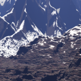 Mud Snow Mountain 3d-modell
