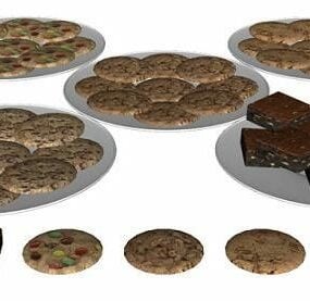Cookies Cake Food 3d-model