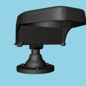 Stojak na lampę z czarnego żelaza Model 3D