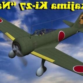 Military Aircraft Nakajima Ki27 3d model