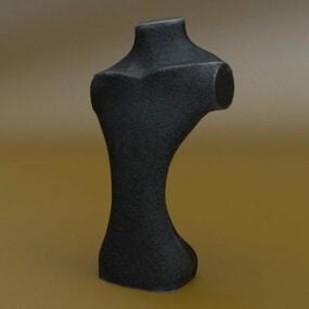 Schmuck-Halskette auf Büste 3D-Modell