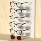 Exposición de gafas de moda