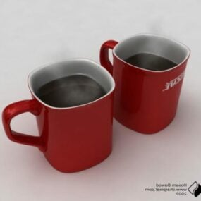 Modello 3d della tazza di caffè Nescafè