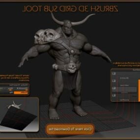Zbrush Skulptur Monster Charakter 3D-Modell
