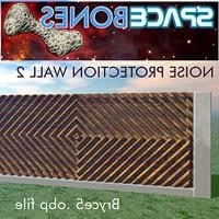 Noise Protection Wood Wall 3d model