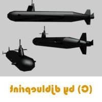 Marine nucleaire onderzeeër 3D-model