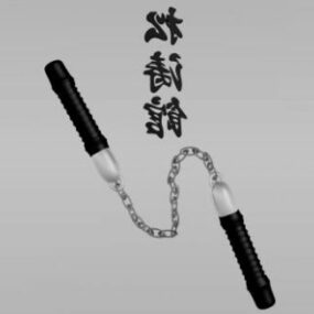 Nunchaku-Samurai-Waffe 3D-Modell