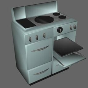 Old Gas Stove 3d model