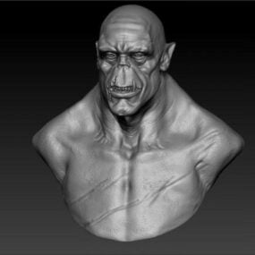 Orc Man Bust 3d model