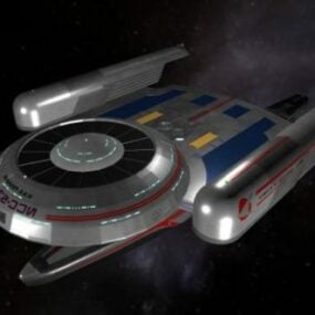 דגם 3D של Scifi Spaceship Shield Class