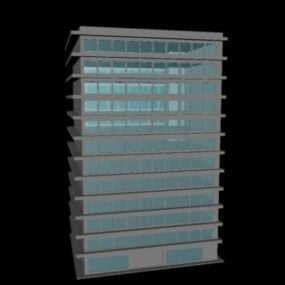 Kantoorgebouw glazen gevel 3D-model