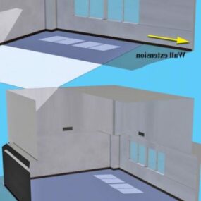 3d модель концепції стіни офісної кімнати