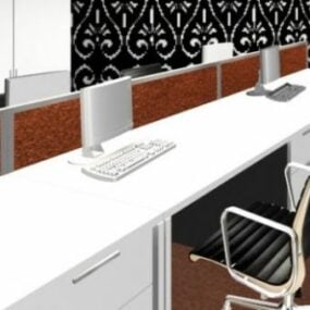 Office Work Station bordsstol 3d-modell