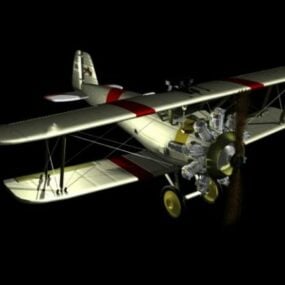 Stary model samolotu lotniczego 3D