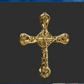 3д модель Креста-Медальона Распятия