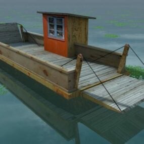 Old Ferry Boat 3d model